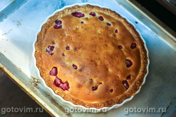 Цветаевский пирог с малиной