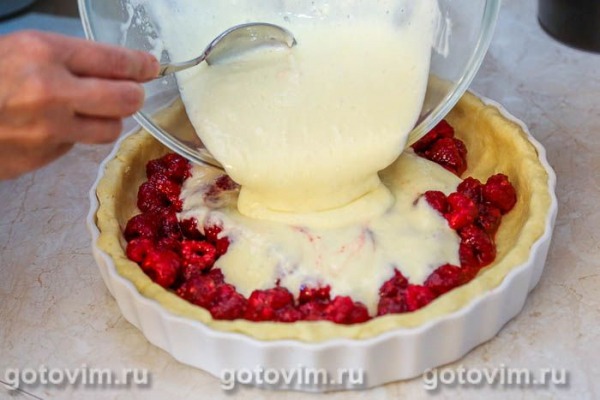 Цветаевский пирог с малиной