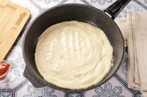 Быстрая пицца на сковороде Быстрая пицца на сковороде