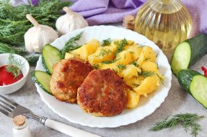 Котлеты с чесноком