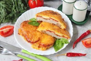 Мясо по-французски с помидорами и сыром Мясо по-французски с помидорами и сыром