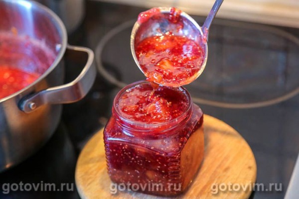 Варенье из персиков с малиной