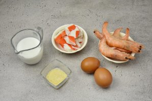 Суфле из креветок и крабовых палочек Суфле из креветок и крабовых палочек