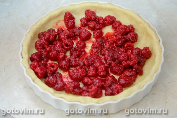 Цветаевский пирог с малиной