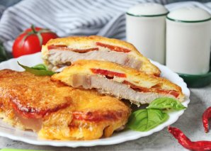 Мясо по-французски с помидорами и сыром Мясо по-французски с помидорами и сыром