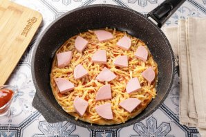 Быстрая пицца на сковороде Быстрая пицца на сковороде