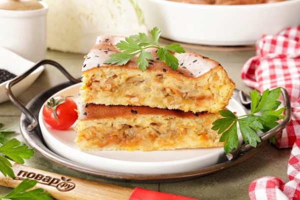 Быстрый пирог с капустой post thumbnail image