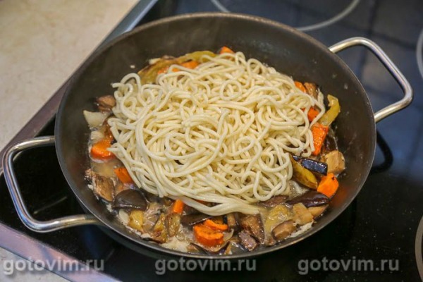 Макароны с печеными овощами и сыром Макароны с печеными овощами и сыром