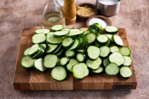 Огурцы в горчичной заливке