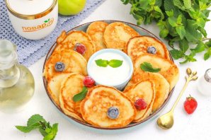 Яблочно-творожные оладьи