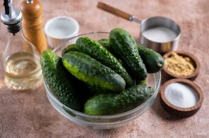 Огурцы в горчичной заливке