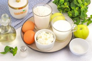 Яблочно-творожные оладьи