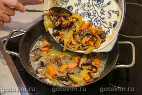 Макароны с печеными овощами и сыром Макароны с печеными овощами и сыром