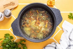 Суп из лисичек