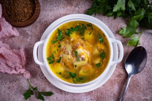 Суп с рыбными консервами