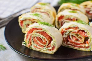 Лаваш с красной рыбой