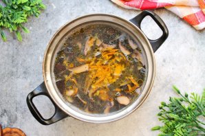 Суп с груздями