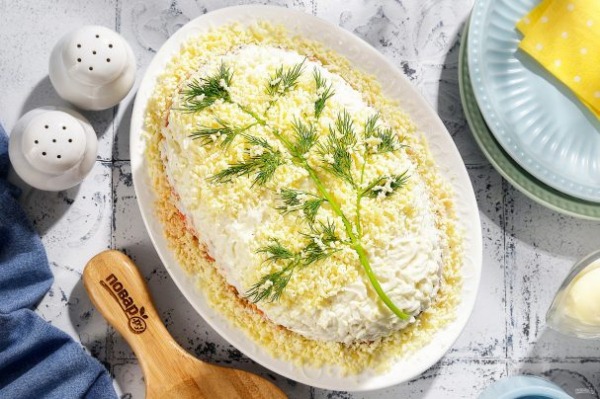 Салат Мимоза с сайрой post thumbnail image