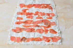 Лаваш с красной рыбой