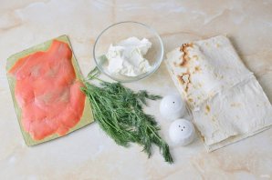 Лаваш с красной рыбой