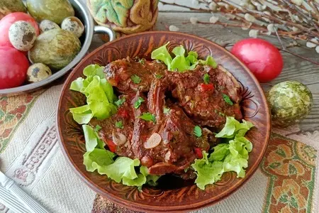 Чакапули из ягнёнка - пасхальное грузинское блюдо Чакапули из ягнёнка - пасхальное грузинское блюдо