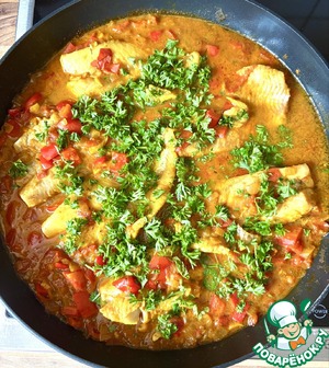Карри с рыбой и овощами