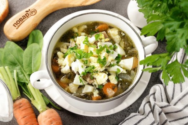 Борщ со щавелем и яйцом post thumbnail image