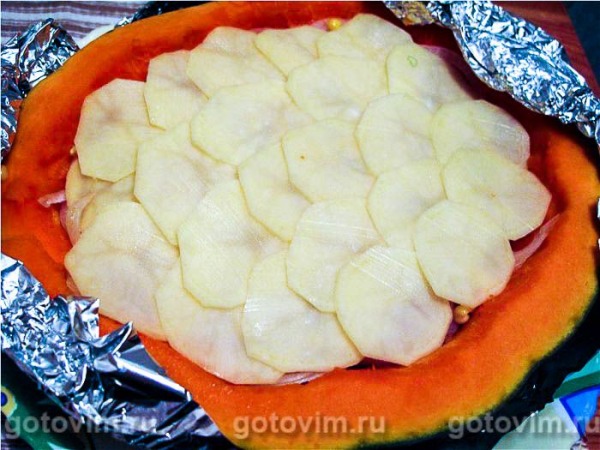 Куриные окорочка, запеченные в тыкве Куриные окорочка, запеченные в тыкве
