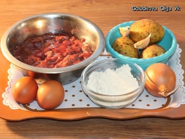 Лепешки из куриной печени с картофелем