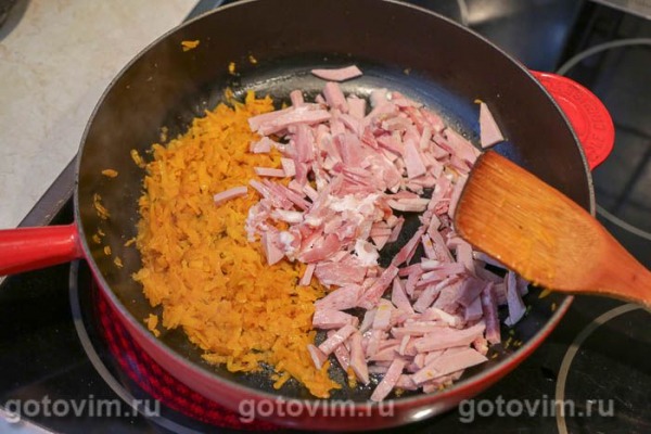 Пышные оладьи с тыквой и беконом