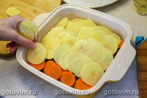 Картофельная запеканка с филе иваси