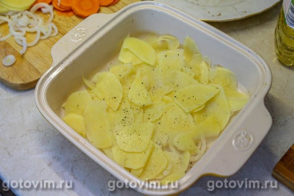 Картофельная запеканка с филе иваси