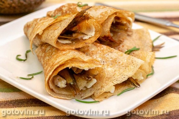 Блины с плавленым сыром и шпротами post thumbnail image