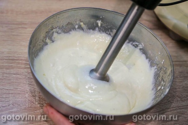 Манник с творогом и бананами в микроволновке