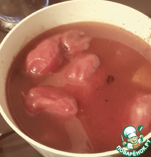 Стью с копчёными креветками, картофелем, шпинатом