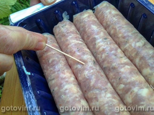 Купаты на мангале (шашлык из колбасок для жарки)