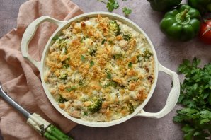 Рисовая запеканка с брокколи