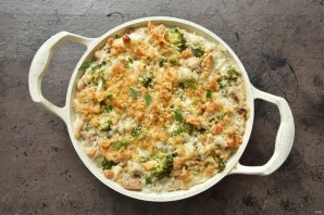 Рисовая запеканка с брокколи