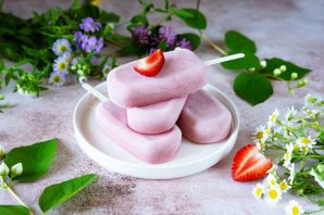 Домашнее клубничное мороженое