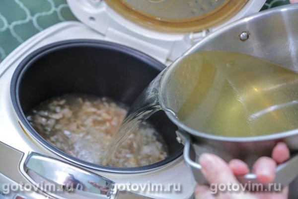 Рыбный суп с креветками и беконом в мультиварке
