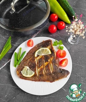 Жареная камбала целиком на сковороде