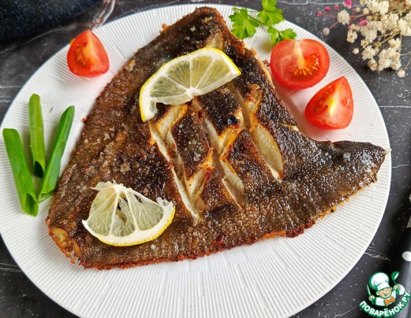 Жареная камбала целиком на сковороде