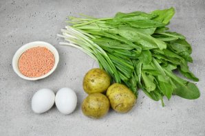 Суп с щавелем и чечевицей