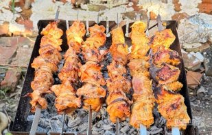 Шашлык с уксусом