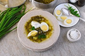 Зеленые щи из щавеля