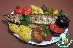 Духовая скумбрия, запеченная в пакете