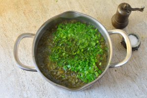 Зеленые щи из щавеля