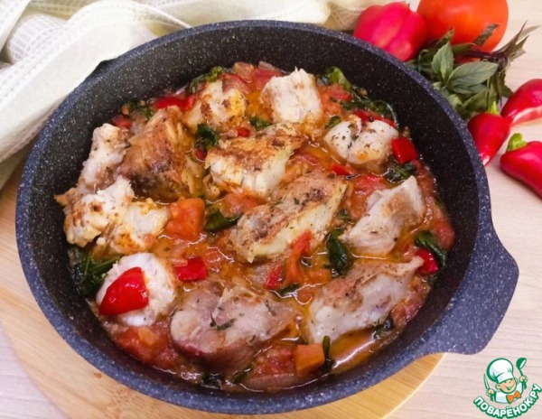 Рагу из морского окуня