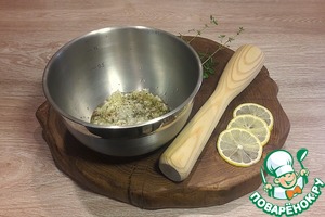 Щучья голова с чесноком в духовке