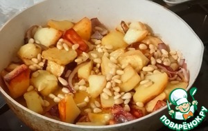 Треска с чечевицей и картофелем